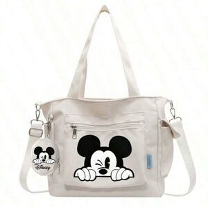 Disney White Tote Bag with Mickey Mouse Graphic